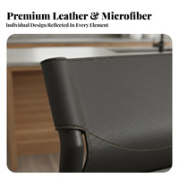 Sturdy Construction Solid Wood Bar Stool with Backrest Luxurious Cushioned Seat High Back Counter Stool Wear-Resistant Upholstery Upholstered Kitchen Island Chair Minimalist Design for Adults, Homeowners, Interior Designers, Pub, Dining Area