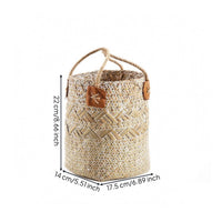 Handwoven Basket Fiber Braided Container Basket Textured for Floral Arrangements