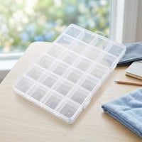 Portable Transparent Storage Box for Beads, Jewelry, and Small Craft Items - Square Design