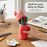 Retractable Unicorn Silicone Pencil Case with Zipper