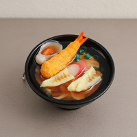7cm Realistic Udon Noodle Bowl Keychain Ornament