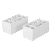 Desktop Storage Organizer with Handle Removable Dividers Portable Makeup