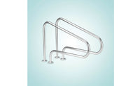 Pool Handrail with Base Plates Rustproof Stainless Steel Pool Rail Handrail with Base Plate Rust-Resistant Safety Railing