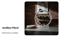 Quiet Operation feline Exercise Wheel Promotes Fitness Feline Treadmill Large Size Pet Furniture Stable Base for Indoors, Living Room, Home
