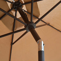 Rectangular Patio Umbrella Tilt-Adjustable Patio Umbrella with Base Resistant for Cafe Owners, Garden, Balcony, Terrace