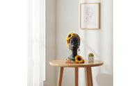 Woman Bust Sculpture African-Influenced Female Bust Sculpture Decorative Lady Figurine for Home Stylists, Art Collectors, Living Room, Entryway Table