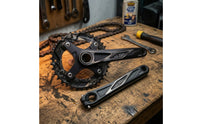 Single Chainring Crankset Aluminum Alloy Crankset with 38T Chainring 170mm Crank Set for Mountain Bikers