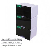 3 Pieces Multi Compartment Drawer-Style Glove Box Holder Space Saving Wall-Mounted Glove Box Holder Easy Installation Storage Item Long-Lasting