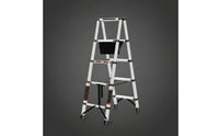 A-Shaped Ladder Stainless Steel Compact Ladder Extendable for Crafters, Homeowners, Home Maintenance, Renovation, Workshop