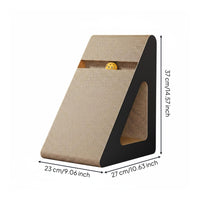 Triangle Cat Scratcher Low Minimal Shed Scratcher House Stable Pet Accessory for Indoor
