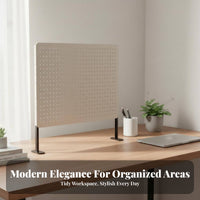 Space Saving Desktop Pegboard Easy Installation Pegboard Storage Rack Customizable Layout for Students, Homeowners, Study Room, Gaming Setup