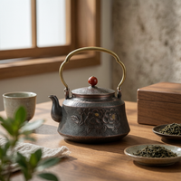 Hammered Copper Teapot Heat Conductive Solid Copper Tea Pot Extra Thick Drinkware