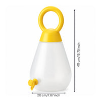 Clear Water Dispenser with Tap Countertop Water Jug with Tap Large-Capacity Beverage Dispenser Sturdy for Camping