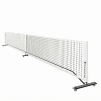 Indoor Outdoor Pickleball Net Set Central Support Pole Pickleball Net System Black Mesh Court Gear Storage Bag