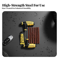 8 Pieces Emergency Repair Tubeless Plug Insertion Kit Rapid Repair Tire Plug Set Portable Puncture Mending Tools Easy to Use for DIY Enthusiasts, Motorcyclists, Road Trips, Garage, Workshop, Away from the Beaten Path-Road Drivinging