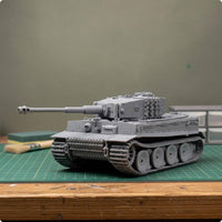 Textured Surface 1/72 Tiger Armored Vehicle Kit Educational 3D Printed Armored Vehicle Kit Realistic Details High Intricacy for Collectors, Hobby Building