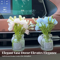 Long-Lasting Fragrance Mini Flower Vase Car Dispenser Miniature Design Car Air Vent Flower Ornament Compact Size for Women, Drivers, Driving