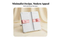 Multi-Functional Adjustable Folding Bookrest Multifunctional Reading Stand Portable and Foldable Book Holder Handsliberated for Students, Office Workers, Professionals, Desk, School, Library, Bedroom