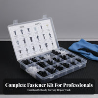 415 Pieces Plastic Push Rivet Set Organized Storage Box Plastic Push Rivets Set Door Trim Panel Fastener Kit Wide Compatibility