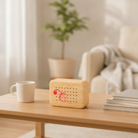 Beech Wood Sound Machine Portable Ambient Sound Machine for Light Sleepers, Bedroom, Meditation