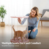 Enclosed Cat jogning Wheel quiet Operation Cat Exercise Wheel Promotes Health Pet Exerciser for Indoors, Apartment, Living Room