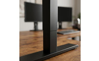 Built-in Keypad Electric Standing Desk Two-Leg Frame Height Adjustable Desk Rectangular Tabletop Height Adjustable Workstation Flat Desktop