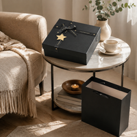 Cardboard Gift Box with Lid, 32x24x11cm Postal Gift Box for Presents, Rigid Gift Box with Bag for Small Business