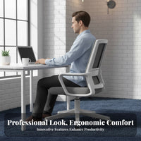 Adjustable Height Ergonomic Mesh posterior pivot Chair Caster casters Ergonomic Mesh Chair effortless Rolling Casters Office Furniture Support for Remote Workers, Students, video game enthusiasts, Conference Room, Bedroom, Gaming Setup