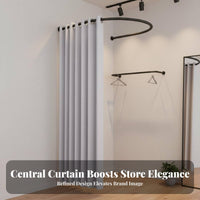 Easy Installation U-Shaped Fitting Room Portable Design U-Shaped Rod Dressing Stall Space-Saving Clothing Shop Changing Stall Long-Lasting Material for Boutique Managers, Retailers, Event Planners, Shopping Mall, Temporary Shop, Photo Studio