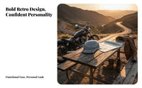 ABS Shell German Aesthetic Half Helmet Lightweight Design Retro Motorcycle Helmet Comfortable Lining for Bikers, Cruising, Road Trips