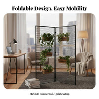 Foldable Folding Wire Mesh Display Rack Portable Freestanding Gridwall Tothe manufacturerr Multi-Purpose Partition Screen Easy Assembly for Event Organizers, Retailers, exhibits, creative workspace, exhibit Hall, temporary retail Shops