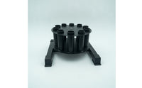 Matte Black Barbell Storage Rack with 10 Slots Stable Vertical Bar Storage Rack Compact Standard Bar Stand Universal for Fitness Studio