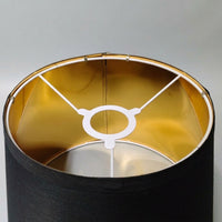 Light Shade with Black and Gold Interior for Ceiling and Table Lamps, Cone Lampshade with Thermoplastic Coated Material and PVC