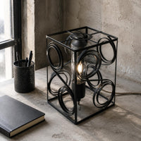 Black Metal Cage Shade Iron Lighting Minimalist