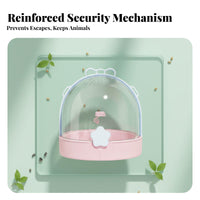 Portable Design Handheld Parakeet Transporter Breathable Ventilation avian transporter Transparent front-facing view Journey enclosure With Standing roost for Small pet Owners, Adults, Kids, veterinary Visits, Outdoor journeys, Outdoors, Hiking