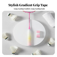 Gradient Grip Tape Sweat-Absorbent Badminton Racket Grip Versatile-Sport Use Three-Color Handle Wrap for Athletes, Cyclists, Fishing, Training