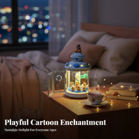 Cartoon Figure Display Light Handmade G When T Illuminated Miniature Scene Box House Decoration Finished Product Option