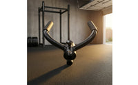 Angled   Attachment Handle with Padded Grips Comfortable  Matte Dark Fitness Attachment for Weightlifters