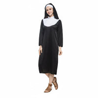 Full-Length Robe Nun attire Set timeless Design Cosplay Outfit Loose Fit Religious Costume Lightweight for Cosplayers, Party-& and attenders, actors, Halloween, Theatrical Performance, Stage Performances, religious institution Activities