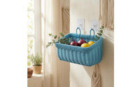 Wall-Mounted Storage Basket Rectangular Wall-Mounted Organizer Basket Easy Installation Space-Saving for Kitchen