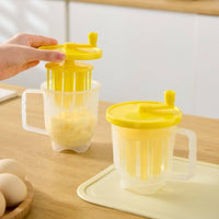 Egg Beating Cup with Handle Sturdy Manual Egg Beater Heavy Duty Hand Crank Mixer for Home Cooks