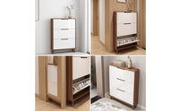 Shoe Organizer Cabinet with 3 Flip Drawers Shoe Organizer Cabinet with Flip Drawers Narrow Furniture for Entryway, Hallway, Apartment