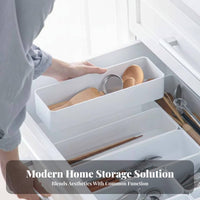 adaptable Divider container Stackable Drawer Organizer multipurpose for Kitchen, Desktop