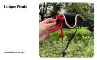 Pirate Hat Headband Party Prop Mini Pirate Hat Headband Festive Halloween Hair Accessory for Cosplayers, Adults, Cosplay, Festival, Stage Performances