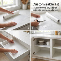 Waterproof Drawer Liner Mat, Non Slip Cupboard Protector Liner, Kitchen Cabinet Liner, Fridge Drawer Liners, Draw Liners Kitchen 45x29cm 4 Pack
