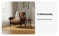 Durable Wood Frame Highrear Armchair with Woven Seat Retro & design Upholstered Armchair mid-1900sera Modern Design Single Sofa Designer Inspired for Readers, Apartment Dwellers, Homeowners, Living Room, Balcony, studying corner, Home Office