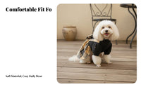 Cute Tie Plaid Pet Suspender Dress Stylish Design British Design Puppy Outfit Soft Material for Cat Owners, Daily Wear, Photoshoots, Parties