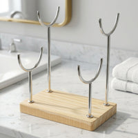 Jewelry Stand with Wooden Base Sturdy Necklace Organizer Stand Sturdy