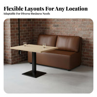 Retro Design mechanical design Bar Set Upholstered Sofa mechanical Dining Booth Set sturdy Construction Pub Furniture Easy to Clean for Cafe Proprietors, Business Owners, Lounge, Coffee Shop, Bistro