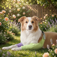 Dog Front Leg Brace and Pet Leg Protector, Color Block Dog Leg Sleeve for Licking Wound, Single Full Leg Sleeve for Joint Support, Unisex Style